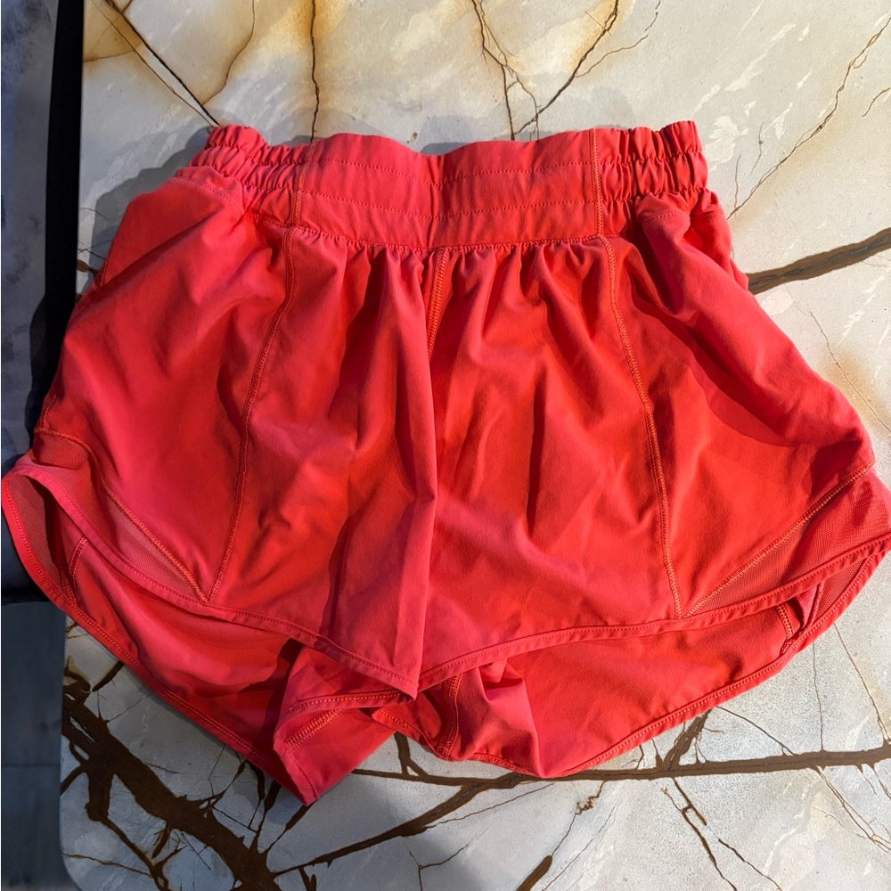 Lululemon Athletica Vibrant Red Athletic Shorts